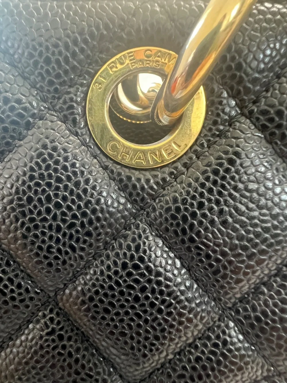 CHANEL Caviar Quilted XL Grand Shopping Tote GST Black